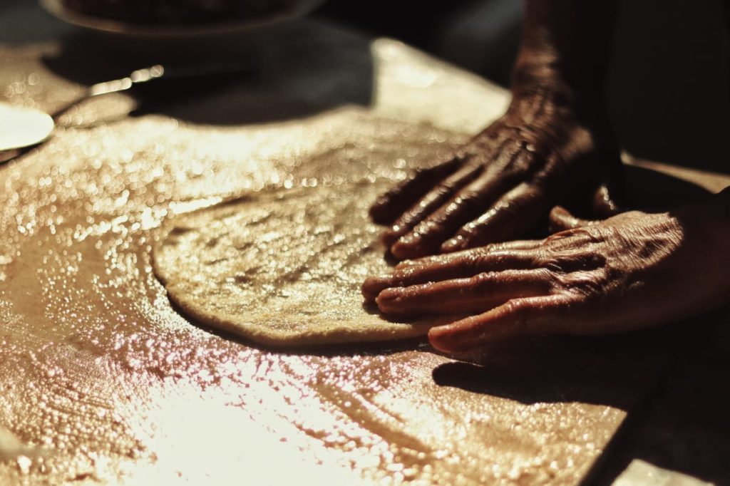 roll the manakish dough