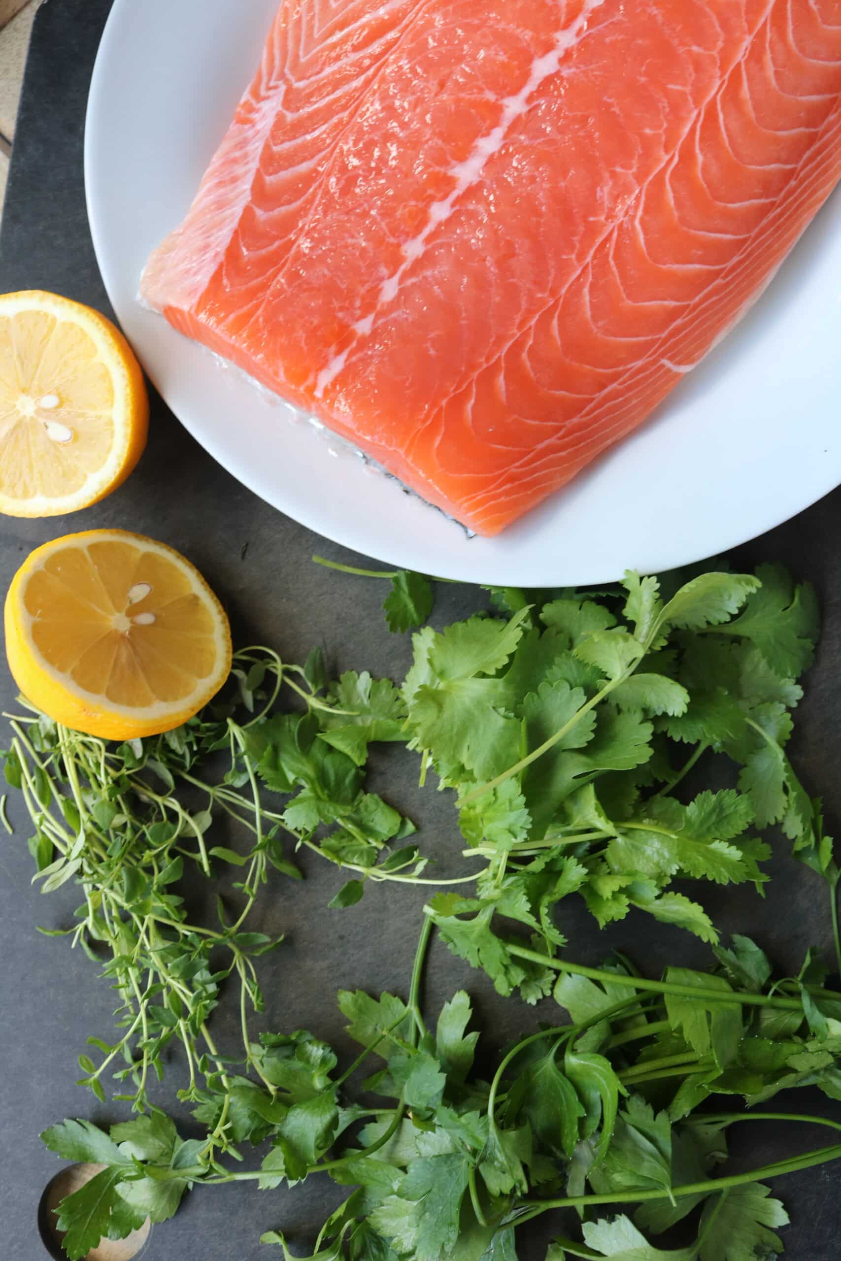 herby salmon ingredients