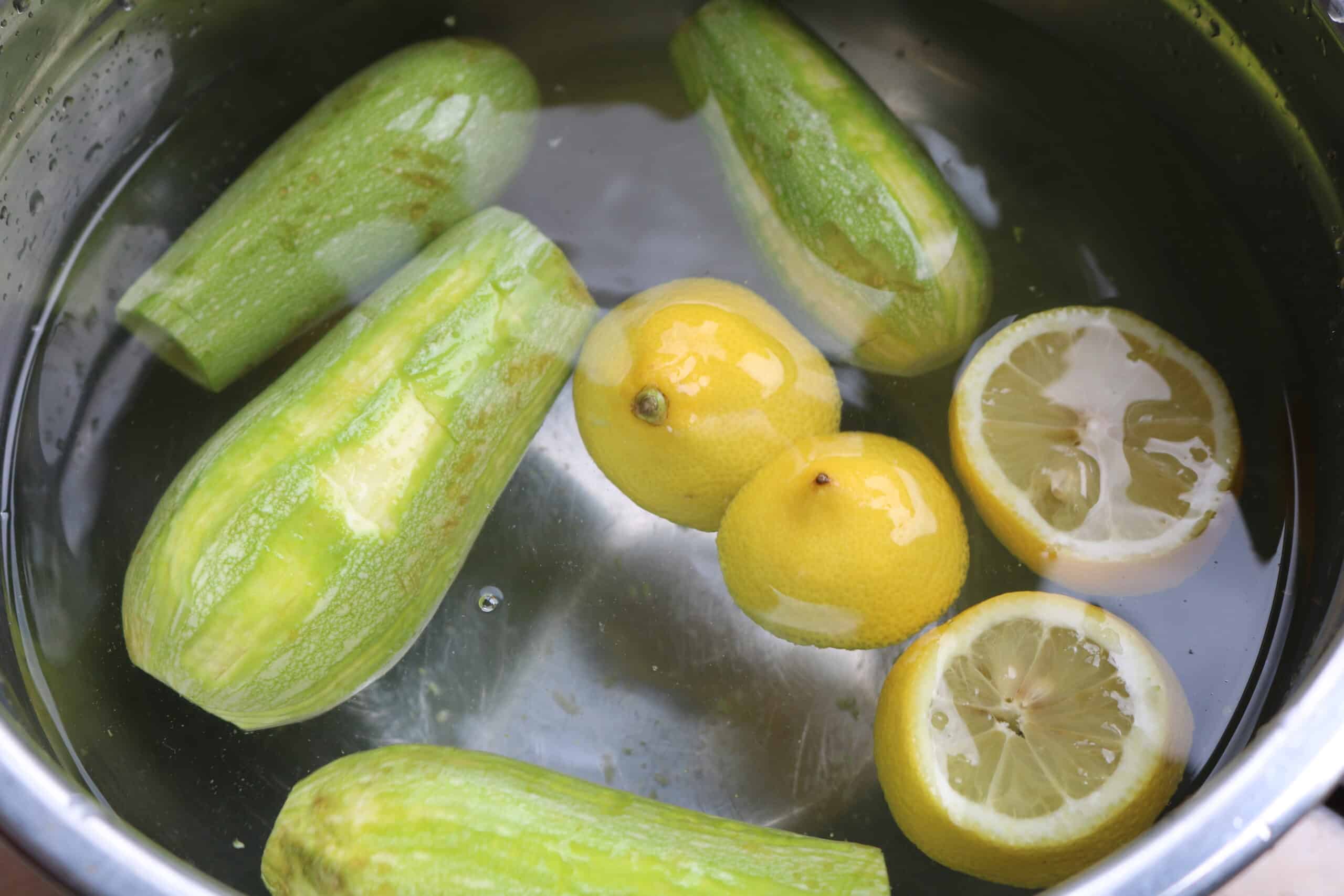 cored zucchini