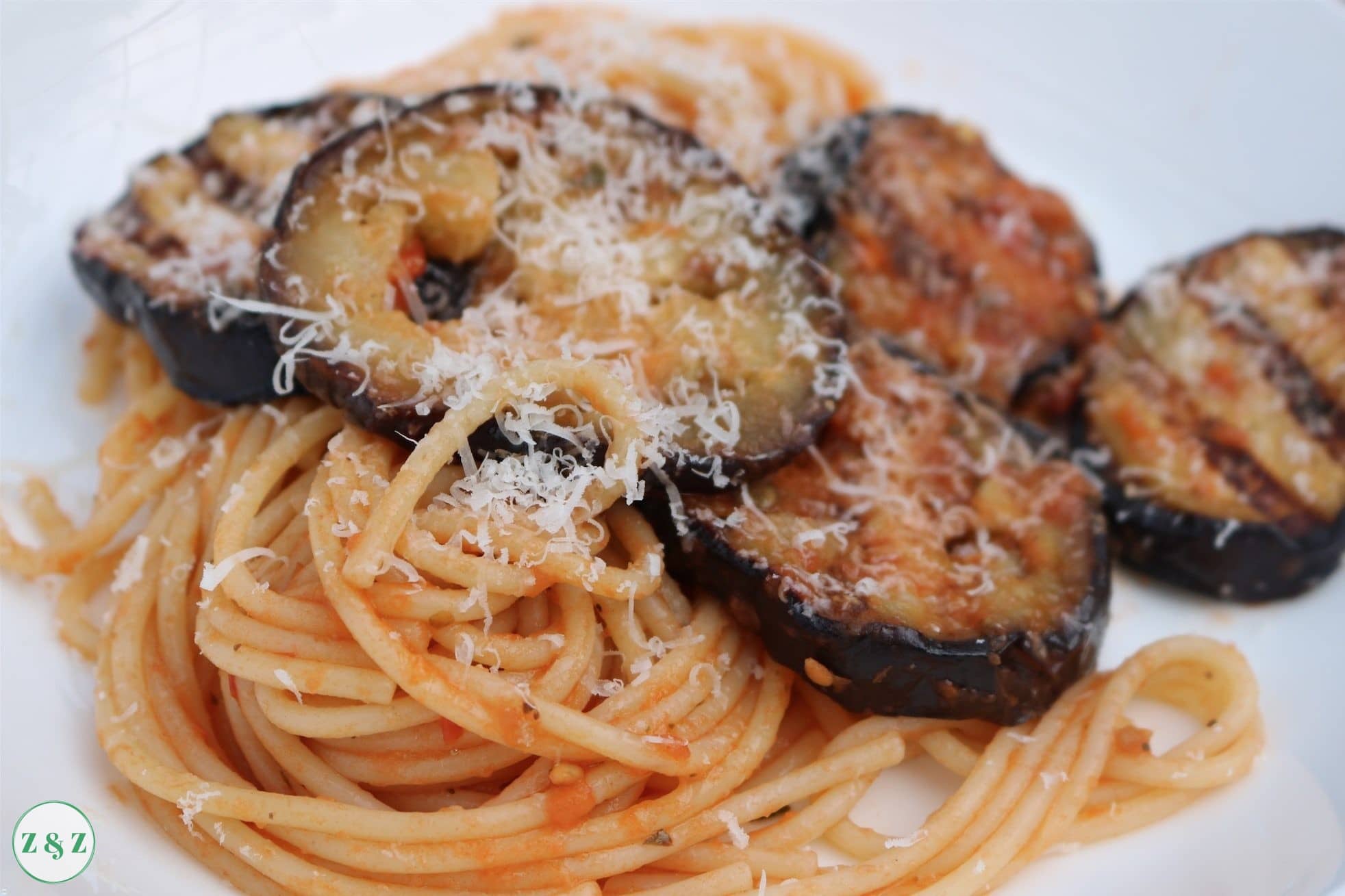 aubergine eggplant  pasta