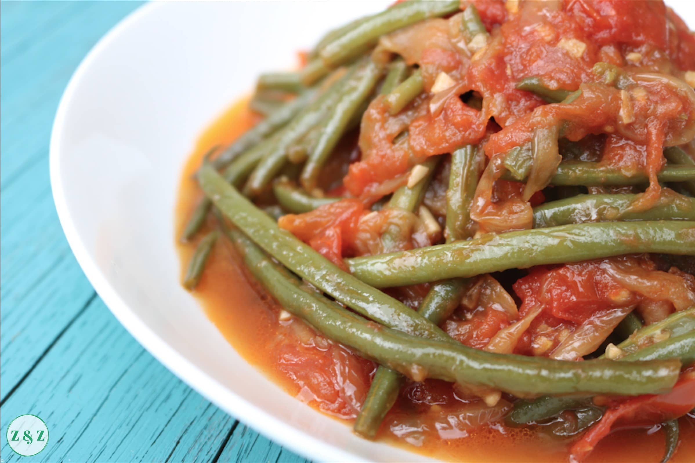 Lebanese Green Bean Stew (Loubia b'zeit) by Zaatar and Zaytoun