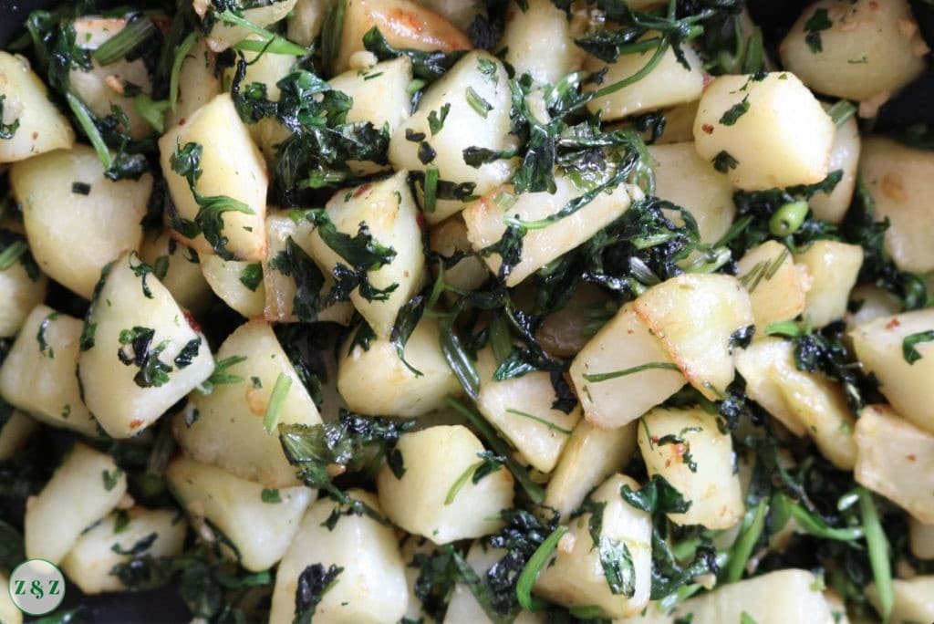 spicy coriander potatoes