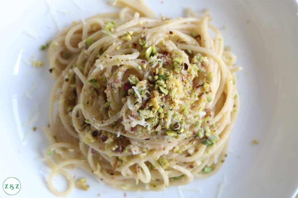 Pistachio Lemon Pasta by Zaatar and Zaytoun - Lebanese Food Blog