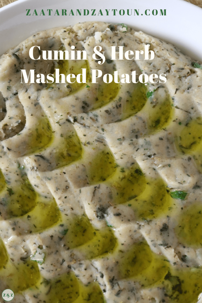 cumin and herb mashed potato