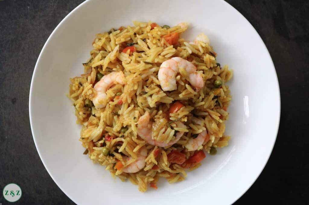 prawn and vegetable rice 