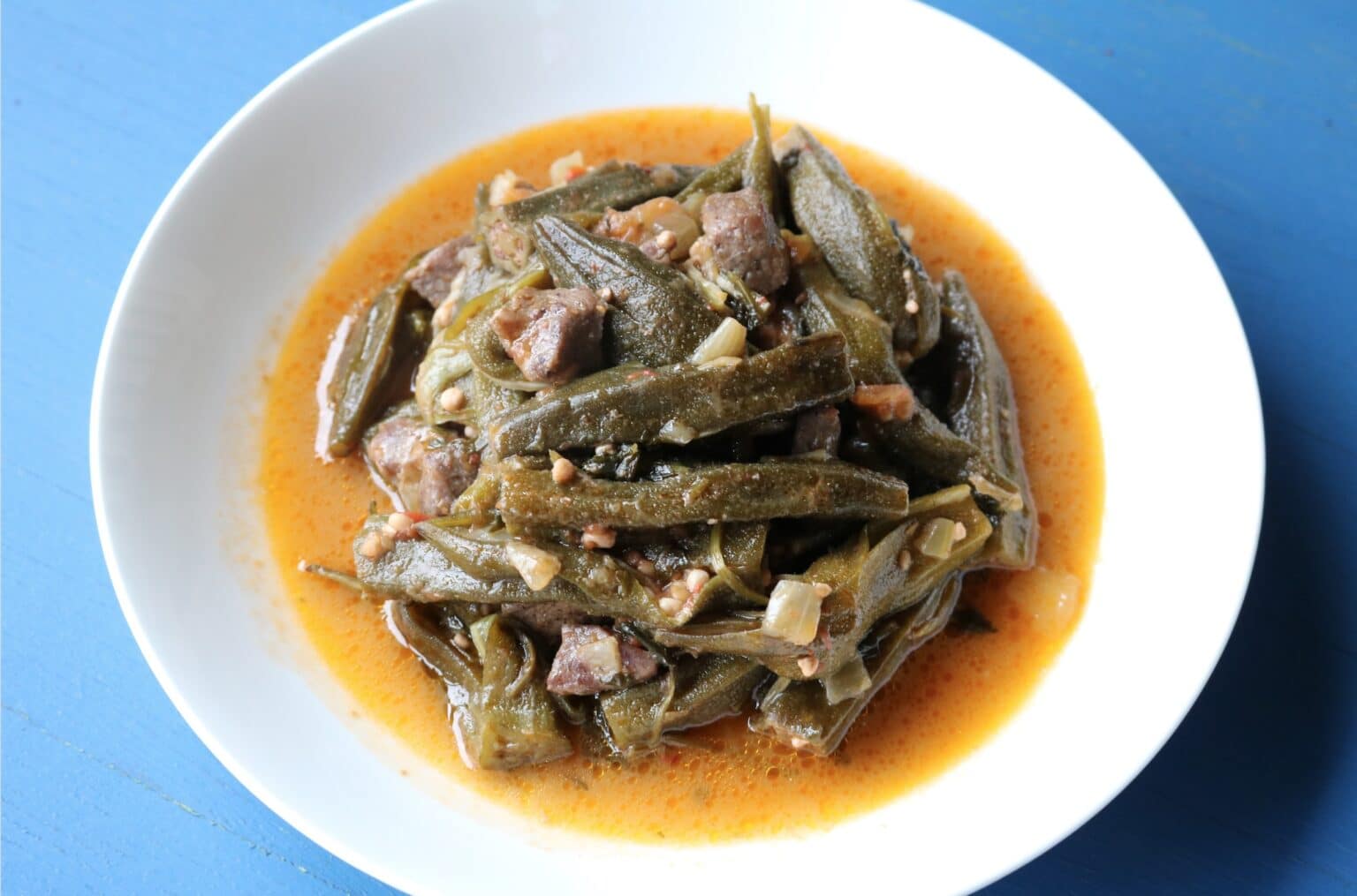 Lebanese Okra Stew with Lamb (Bamia Bi Lahme) by Zaatar and Zaytoun