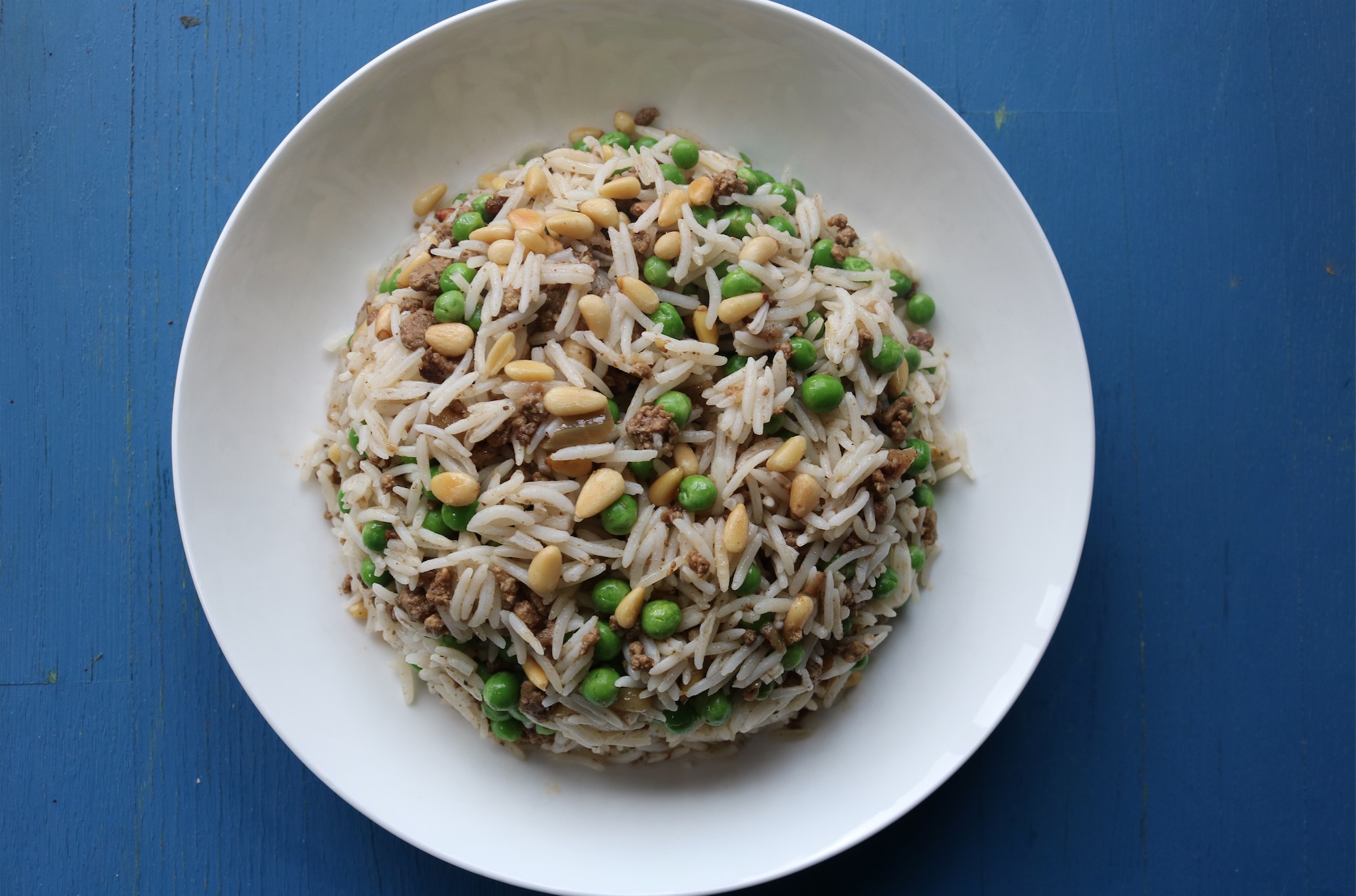 lebanese rice with mince and peas