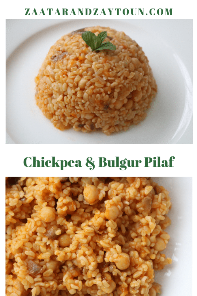 How to make vegan chickpea and bulgar pilaf