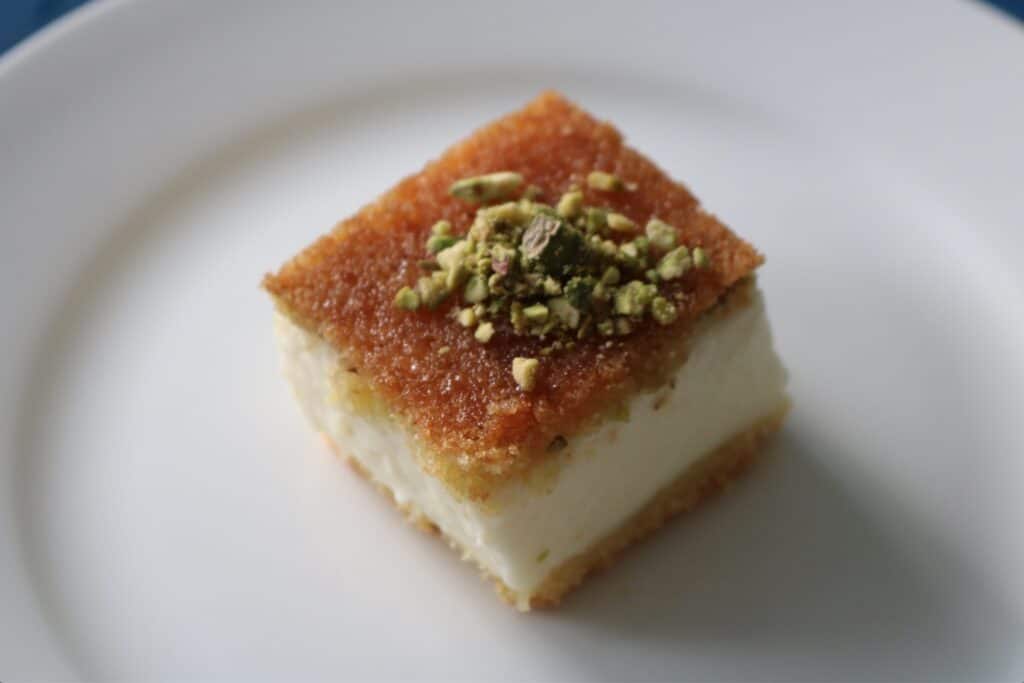 top with crushed pistachios