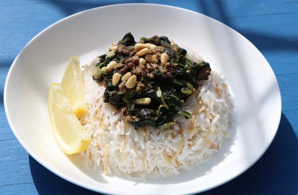 Easy Lebanese Spinach stew