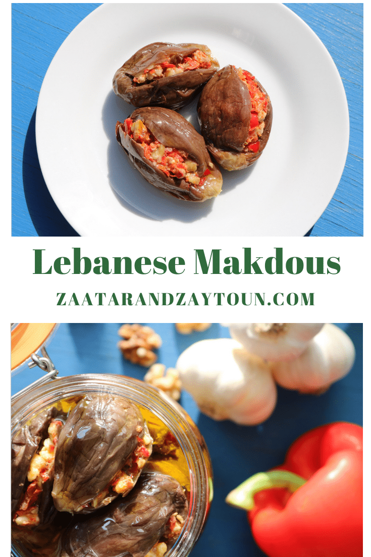 Lebanese Makdous (Cured Eggplants) by Zaatar and Zaytoun