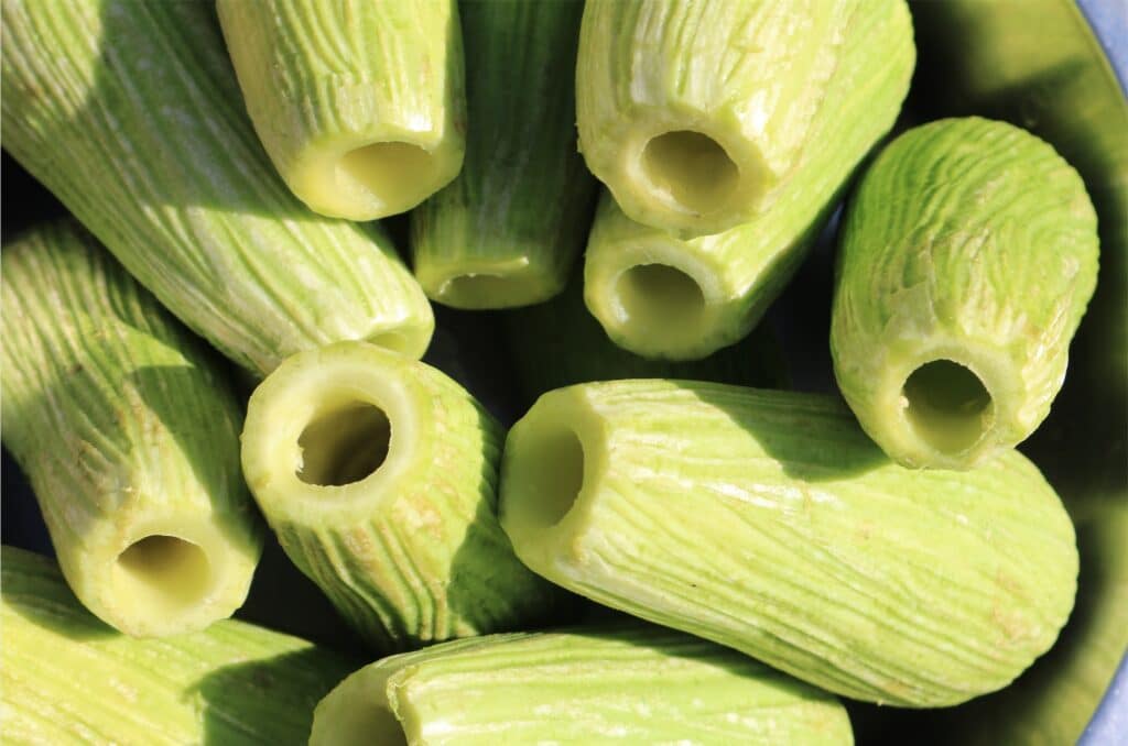 cored zucchini