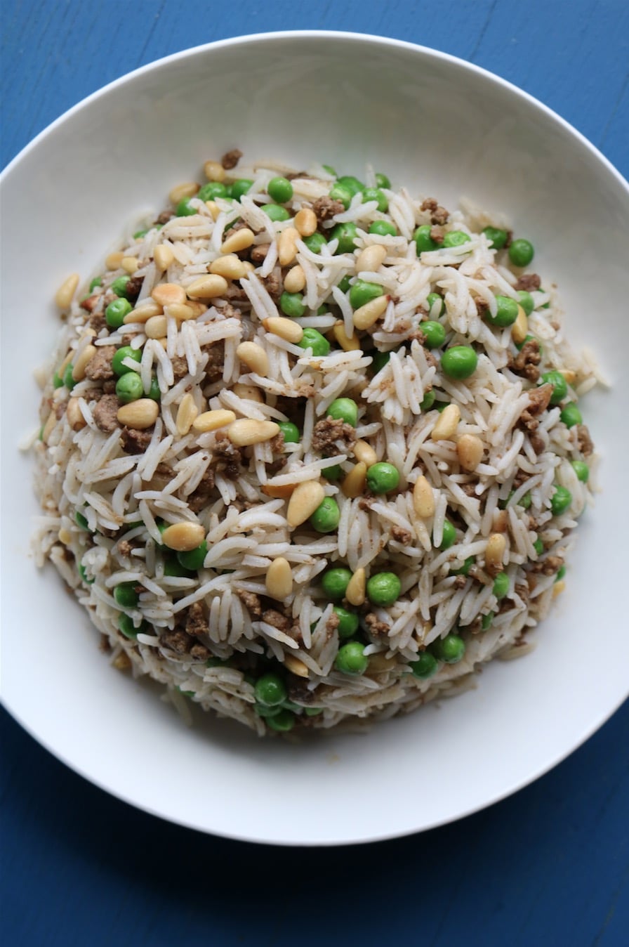 Lebanese Rice with Mince and Peas by Zaatar and Zaytoun