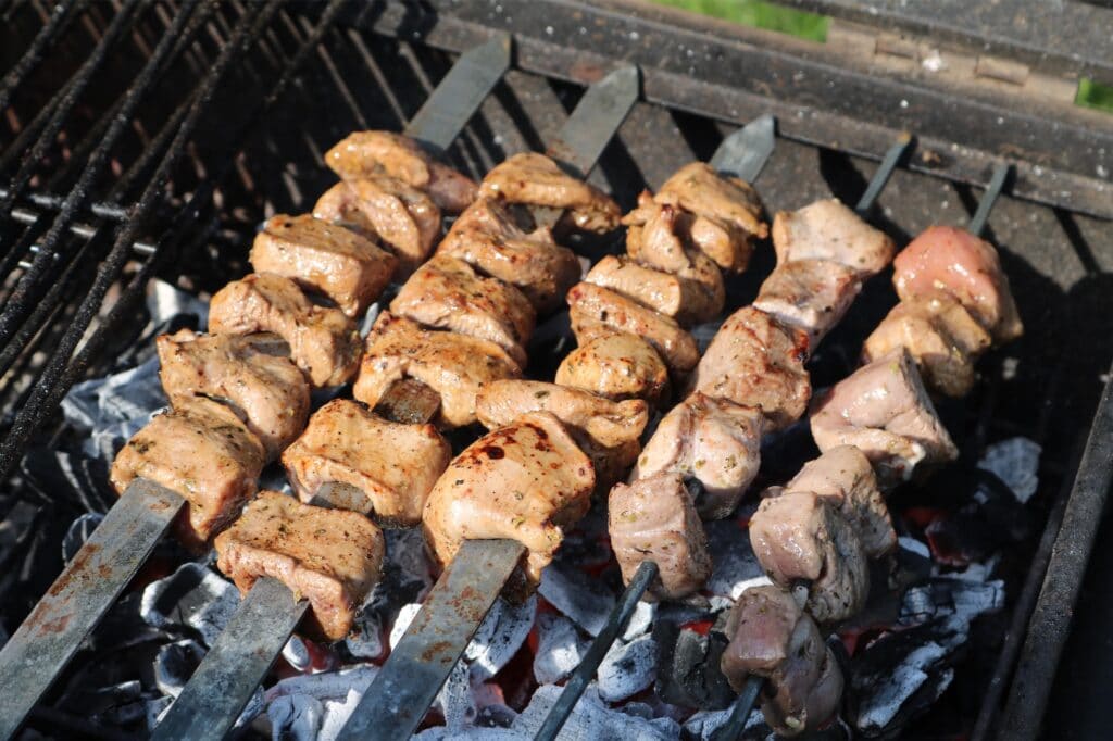 lamb on the grill