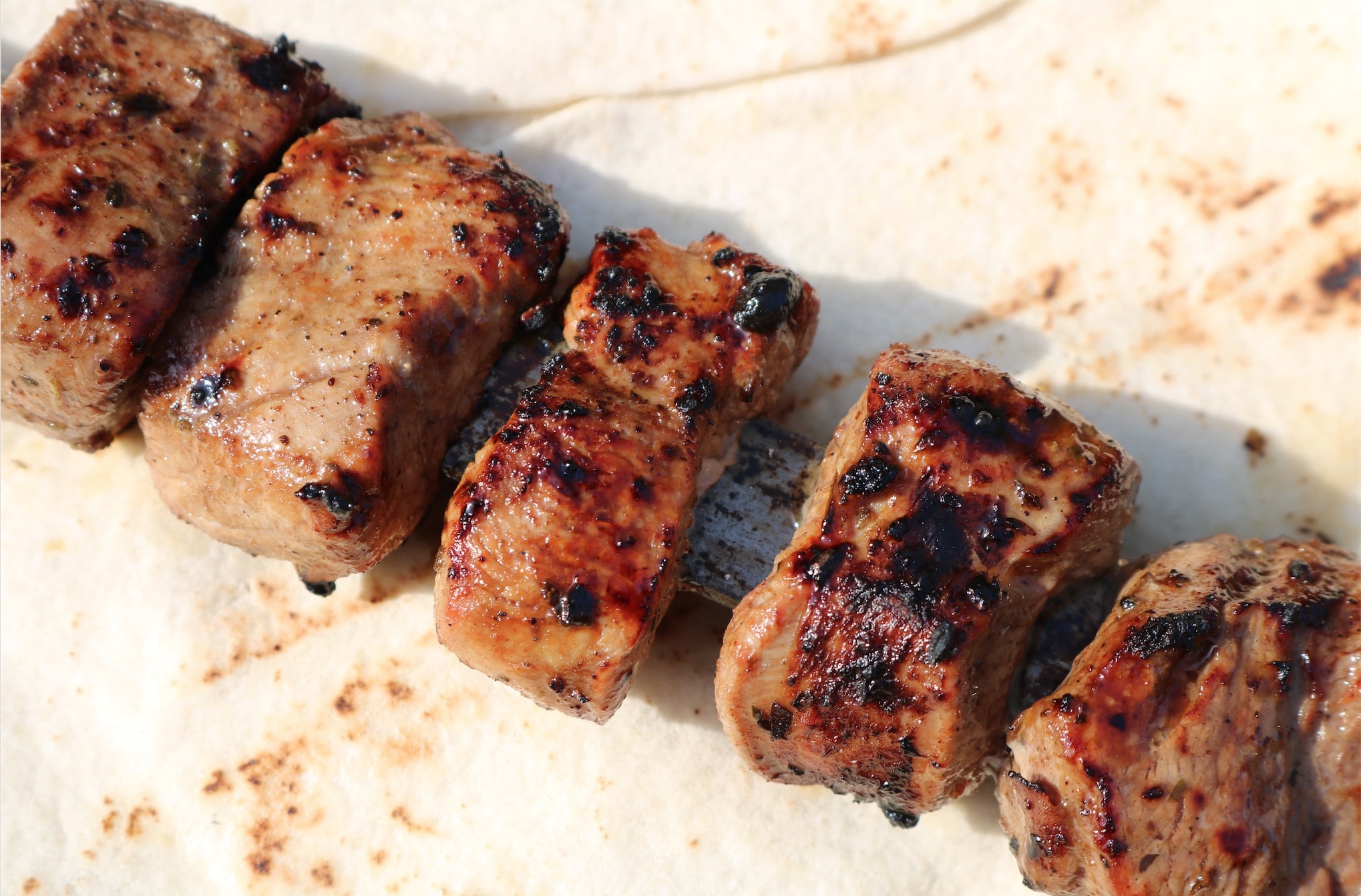 Lebanese Shish Lamb Kebabs lahm meshwi