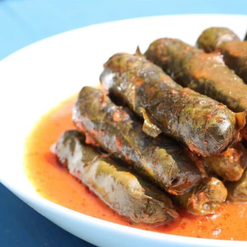 Lebanese stuffed grape leaves