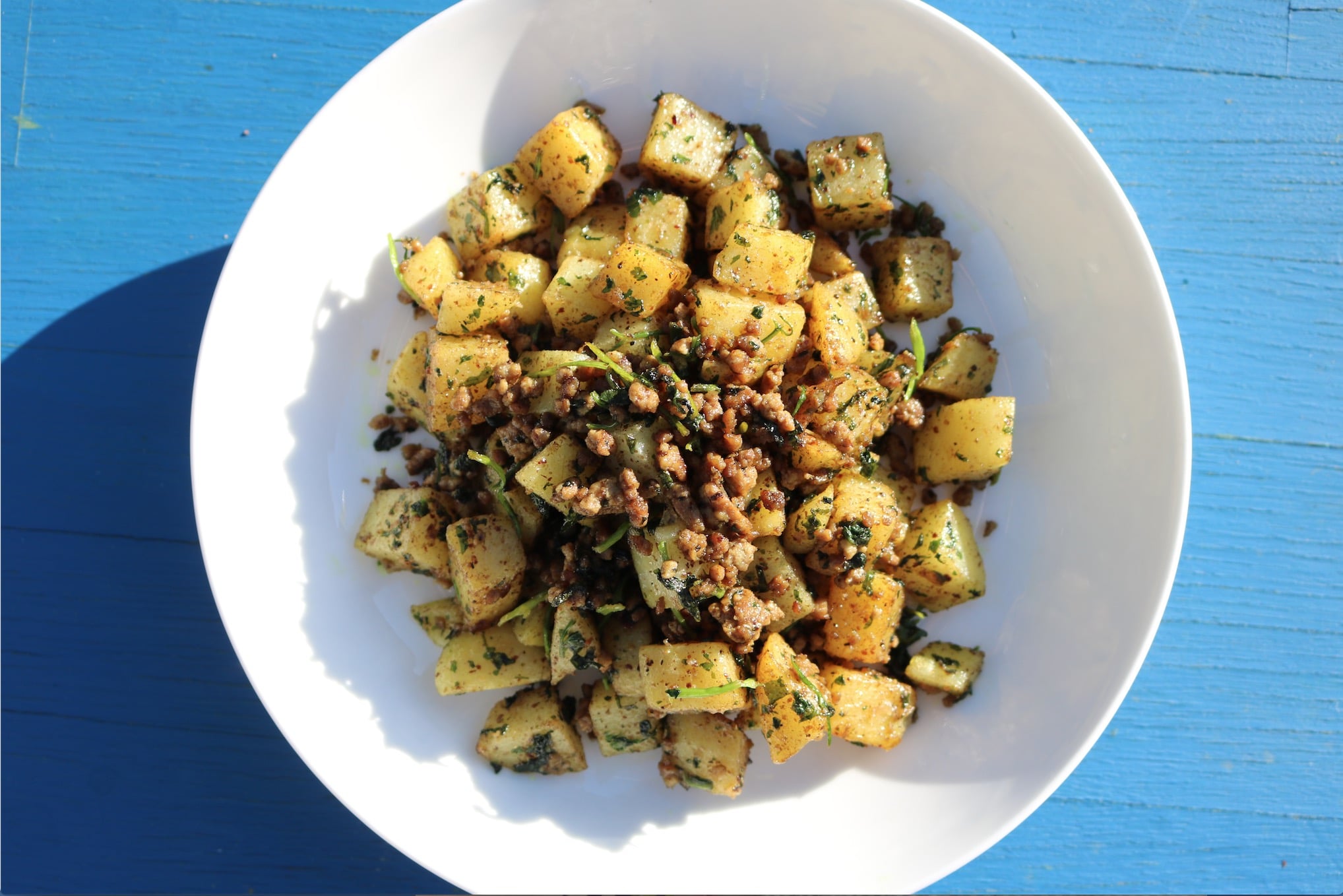 Lebanese Spicy Mince and Potatoes (batata w lahme)