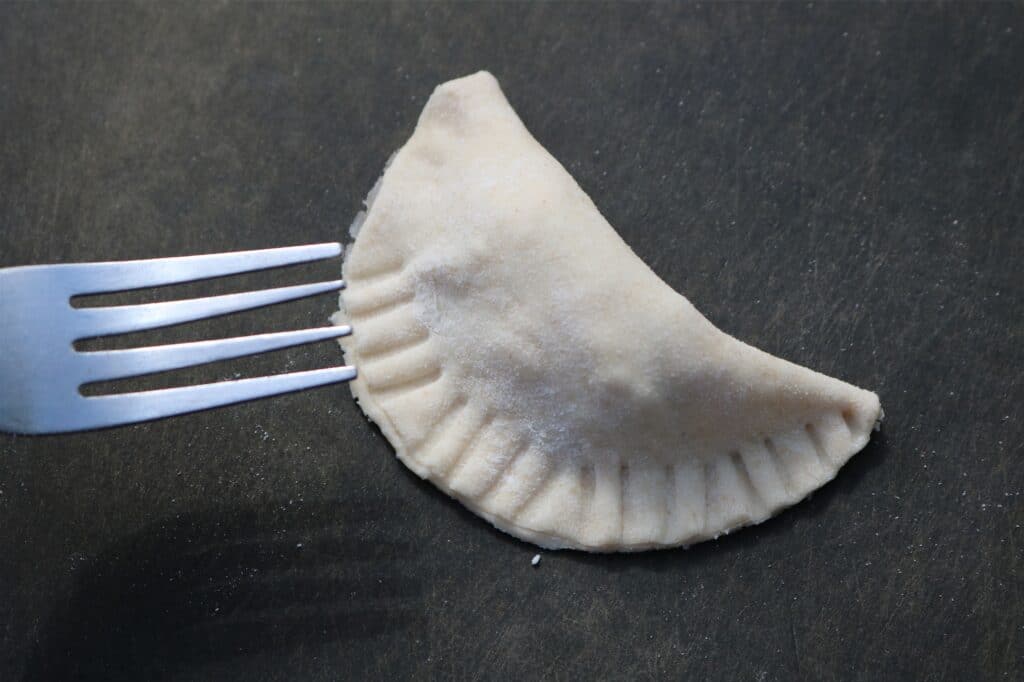 crimp with a fork