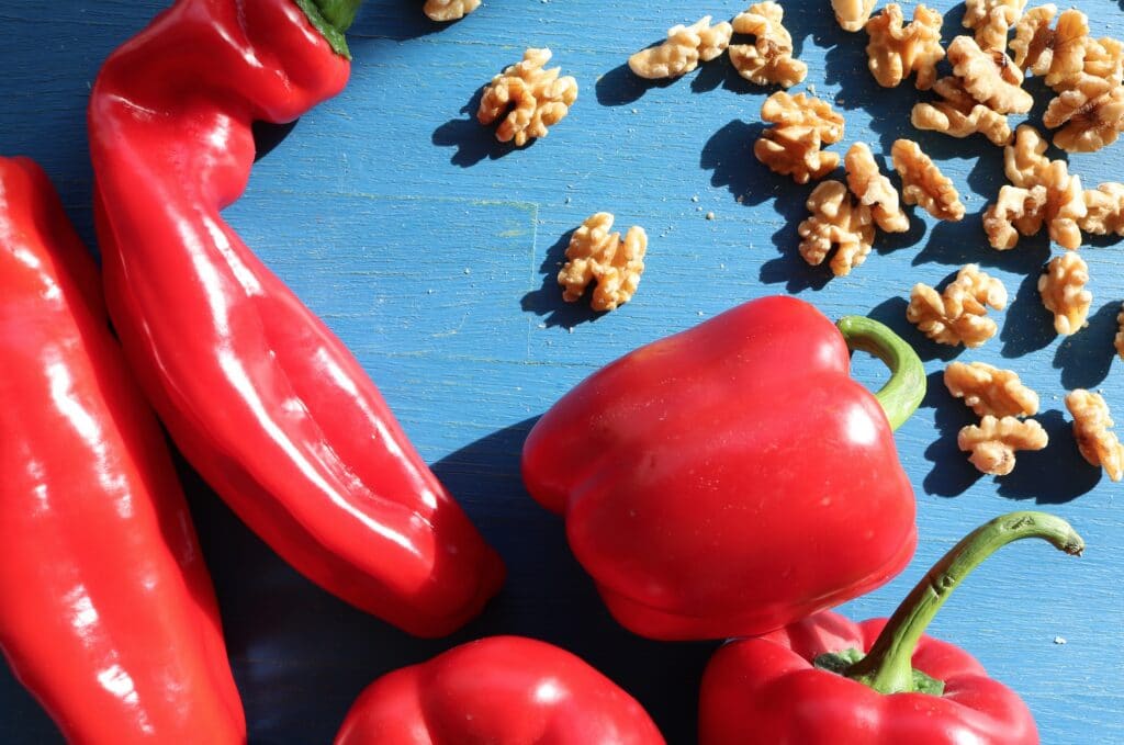 Peppers and walnuts for muhammara