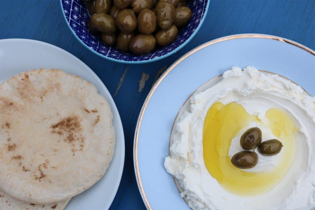 labneh with olives