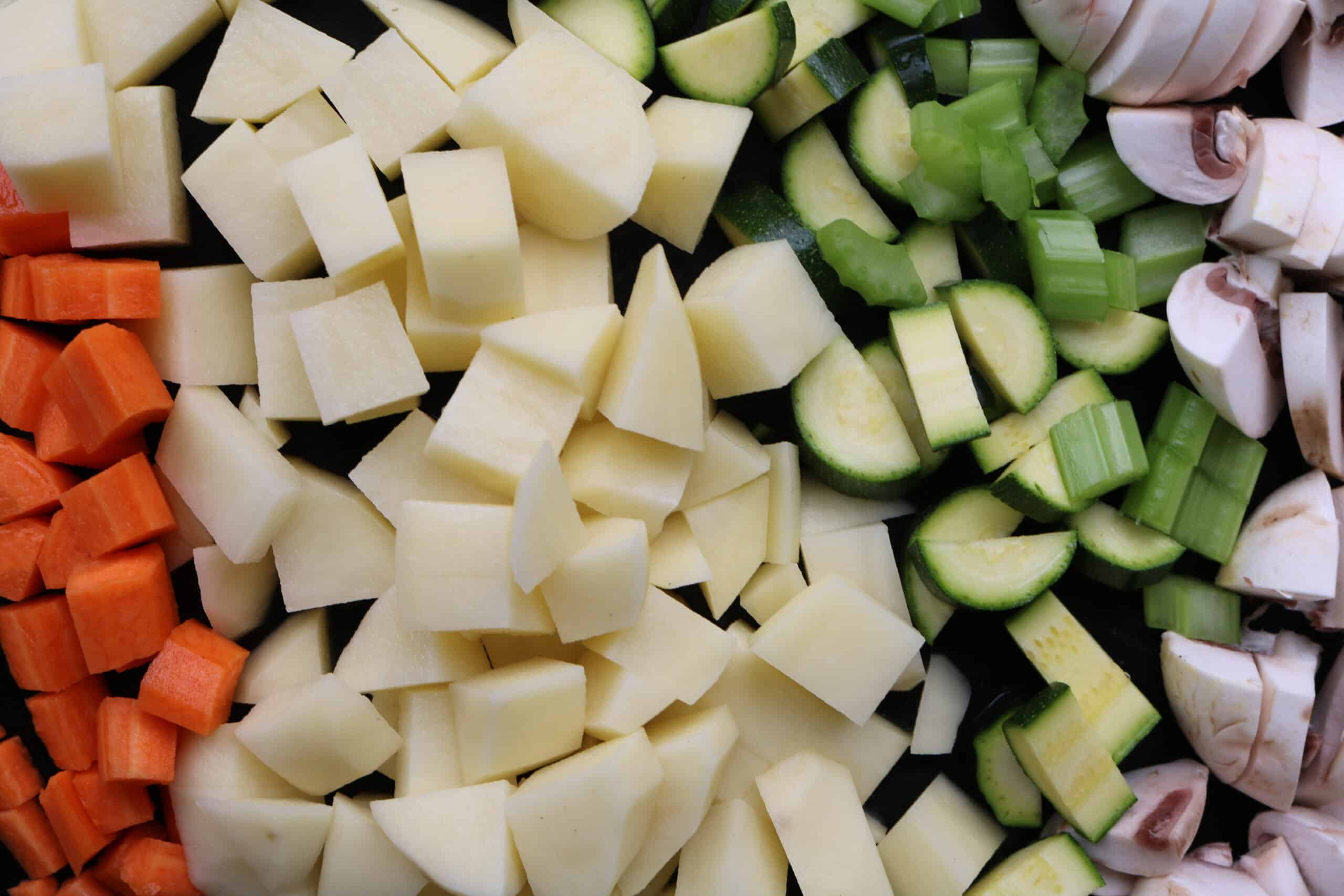 chopped vegetables