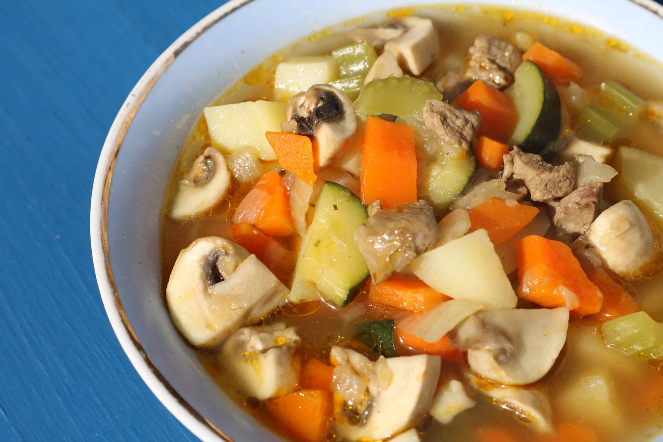 meat and vegetable soup