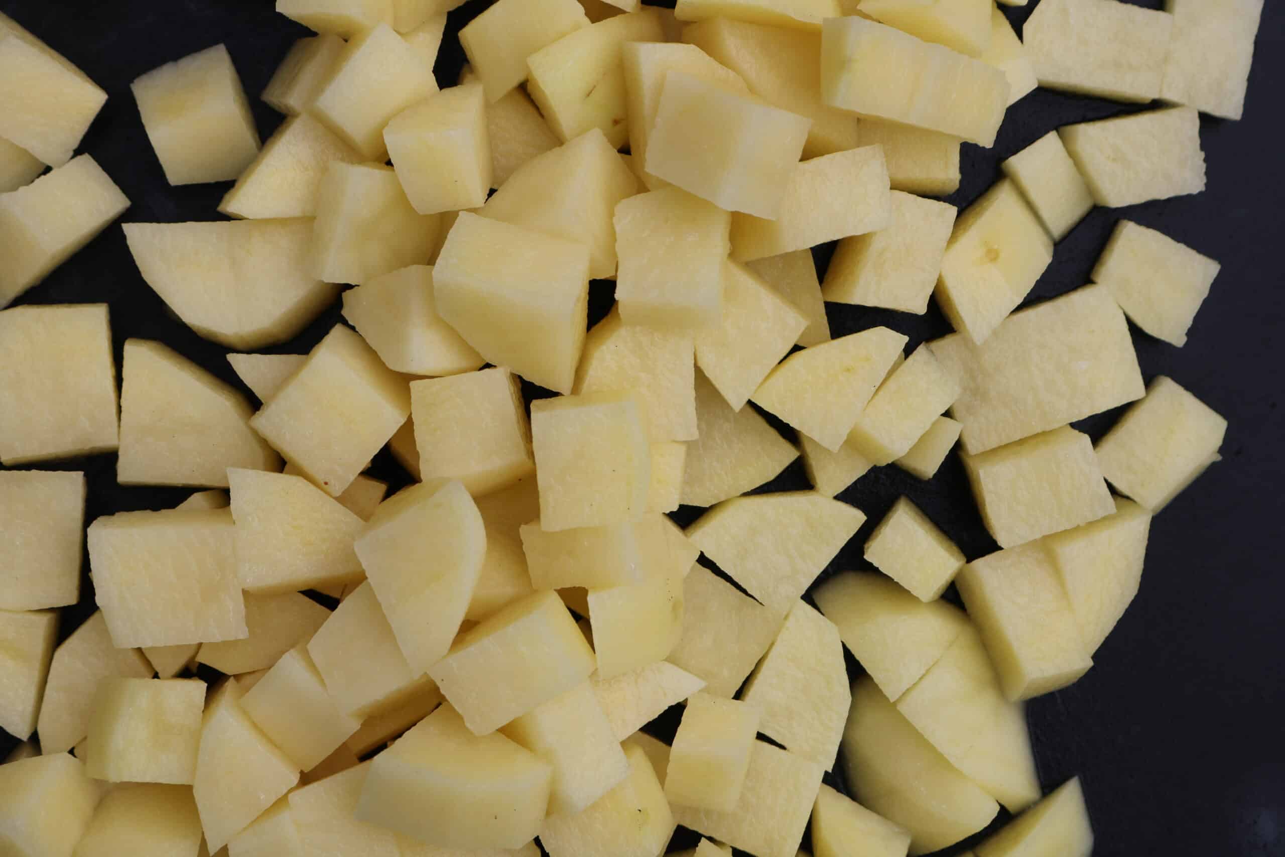 chopped potatoes