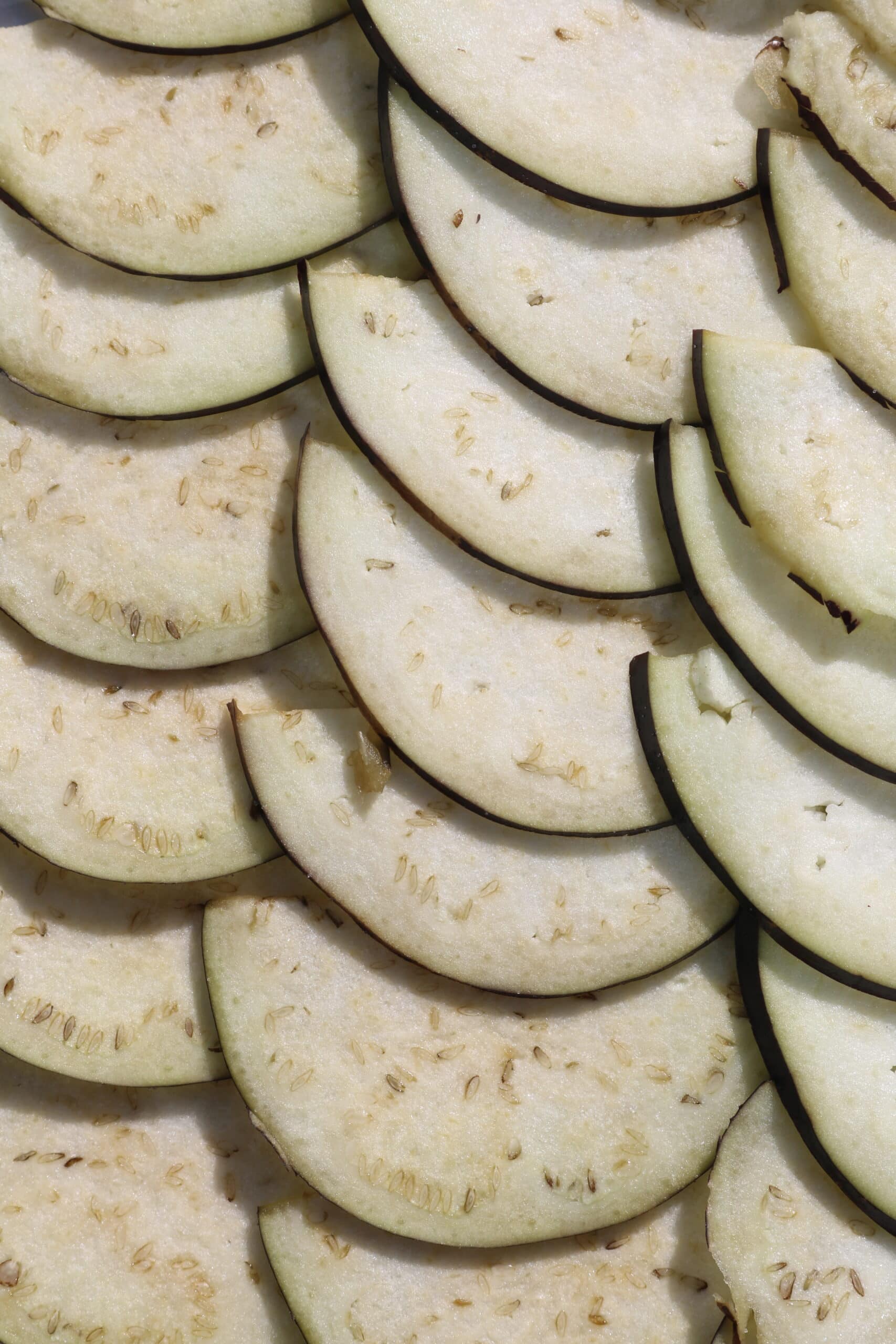 sliced eggplant