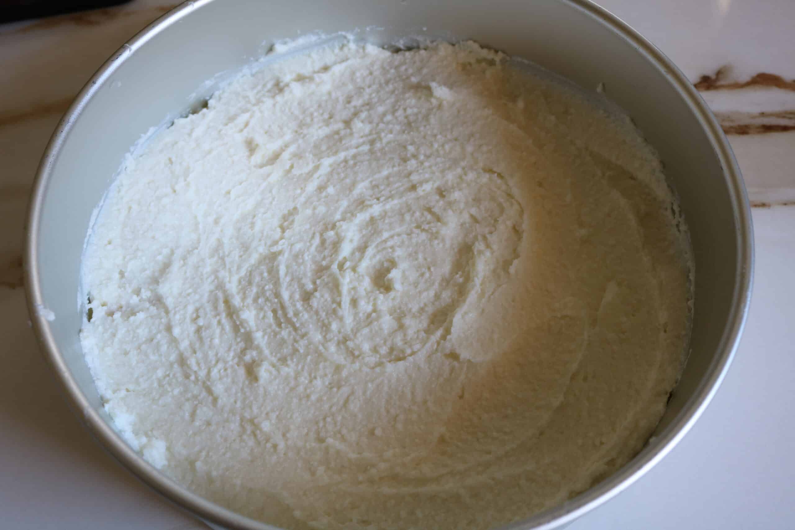 layer the ashta and basbousa