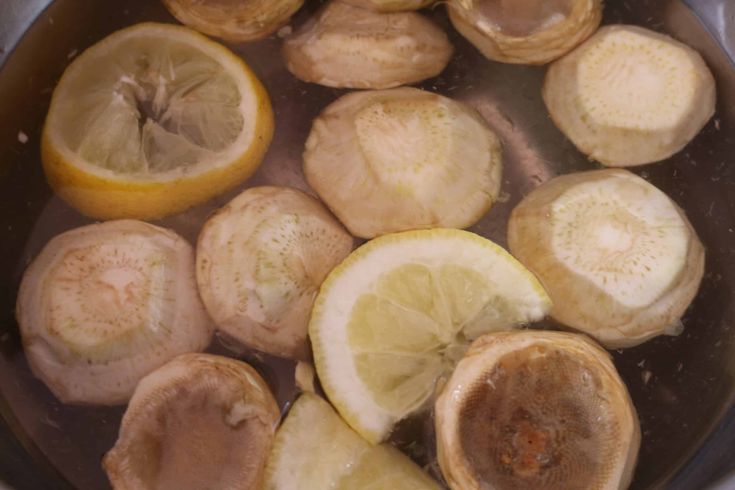 artichokes in lemon water