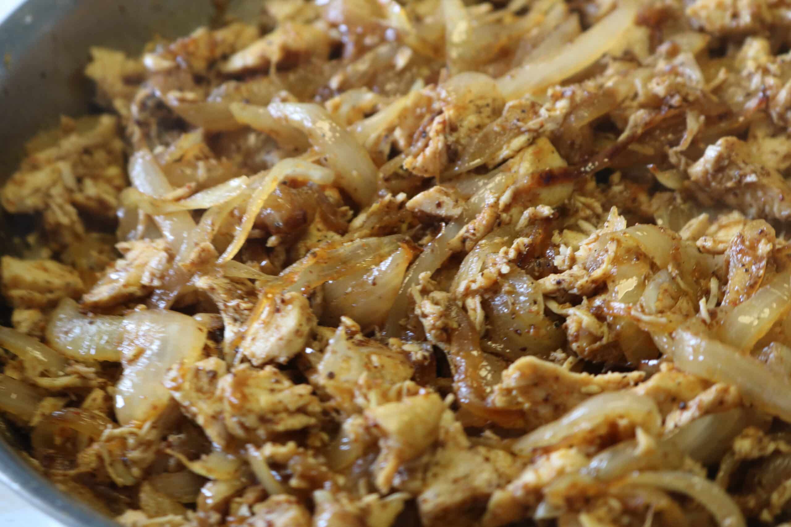 chicken and onions