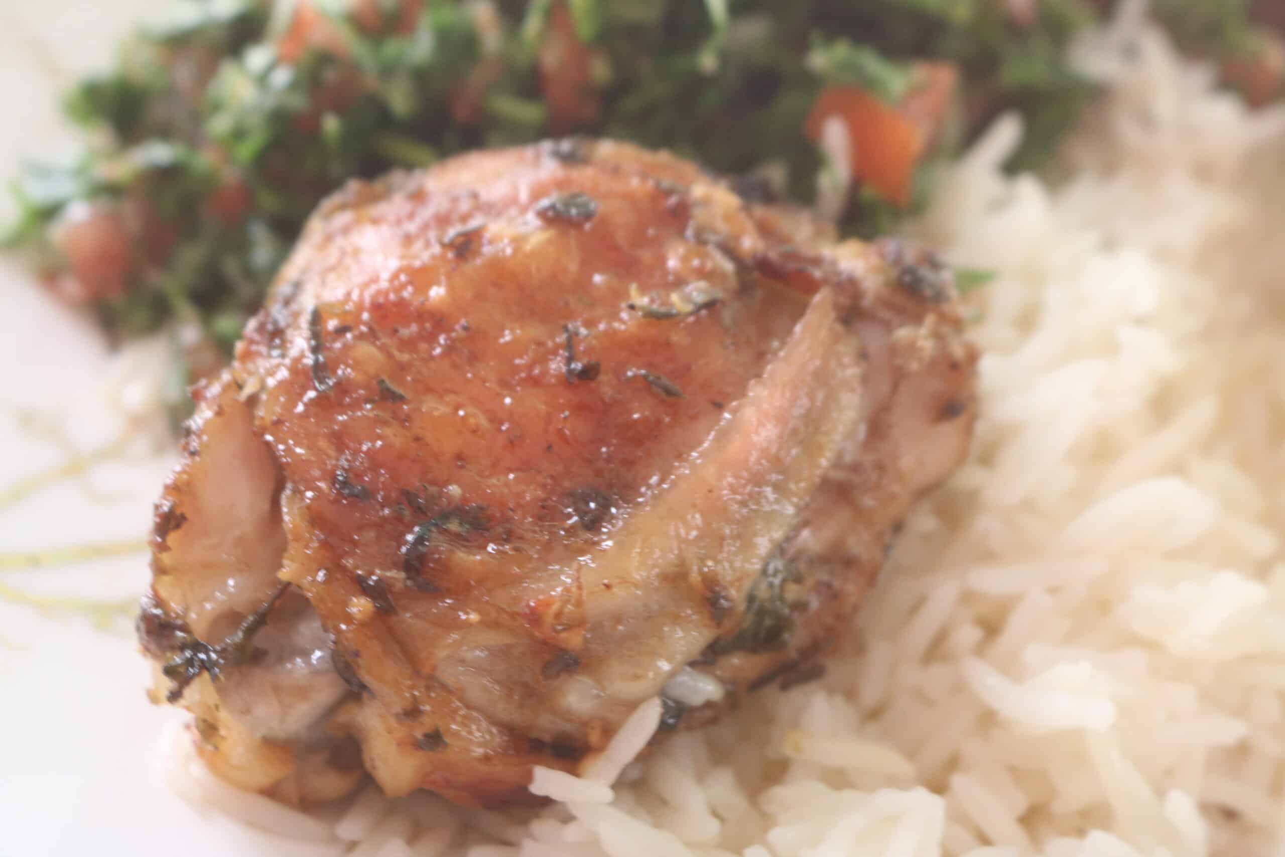 chicken with salad