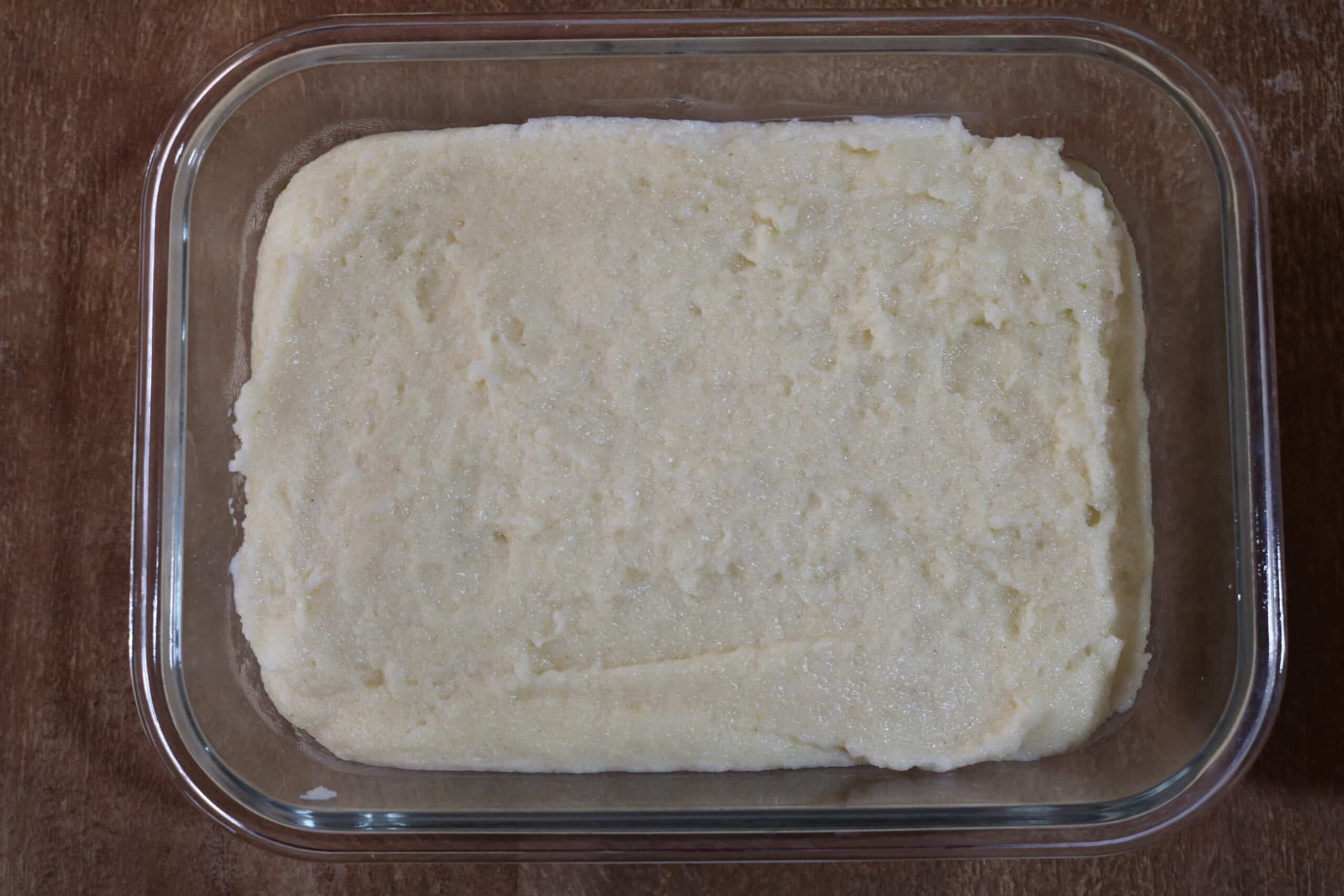 layer the semolina pudding