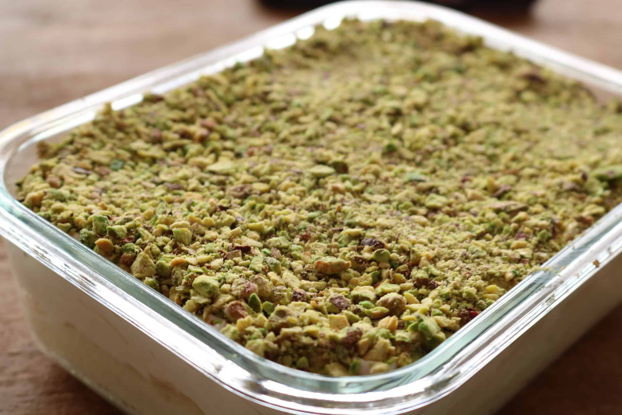 top with pistachios