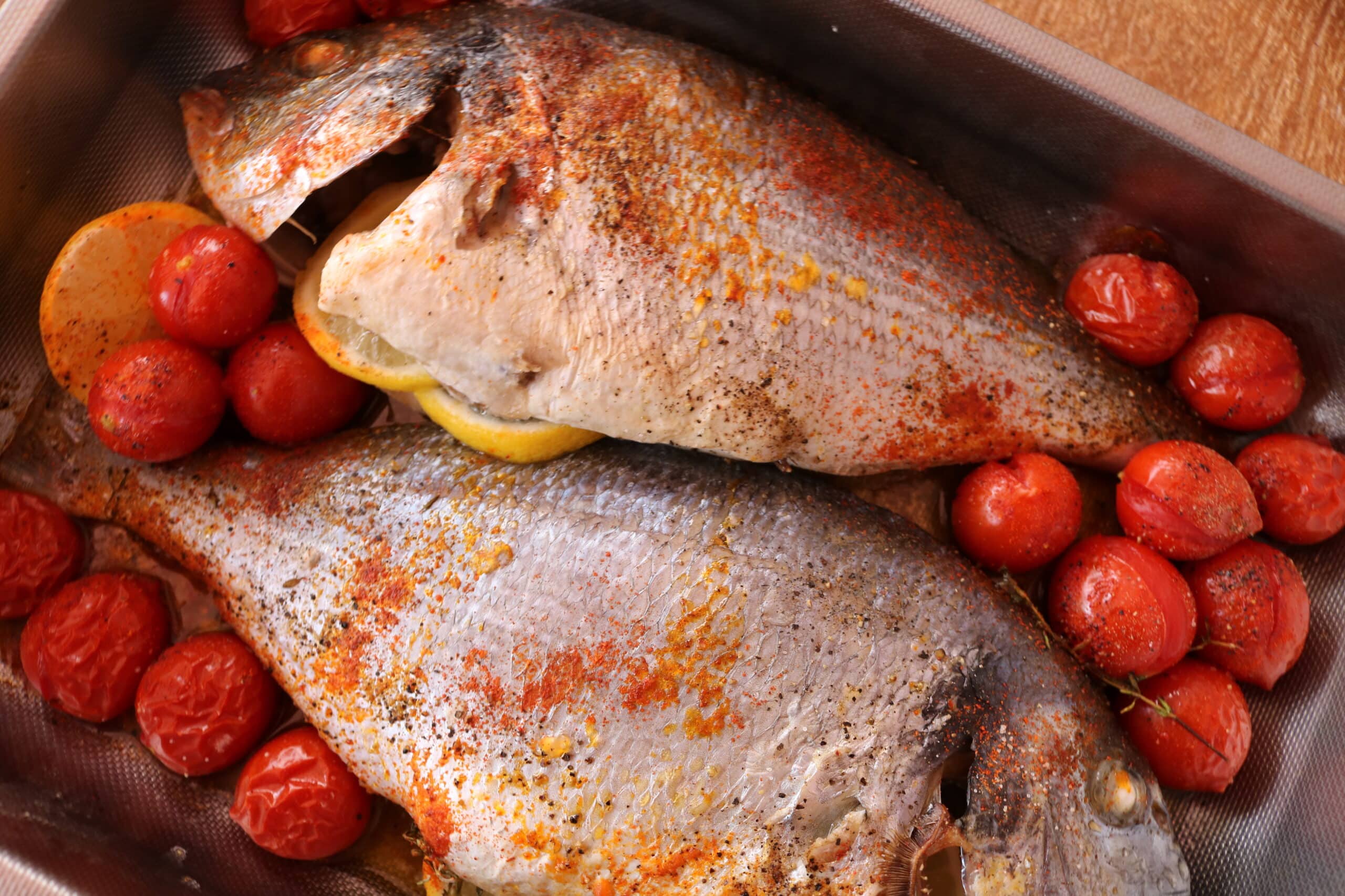 bake fish for 25 mins